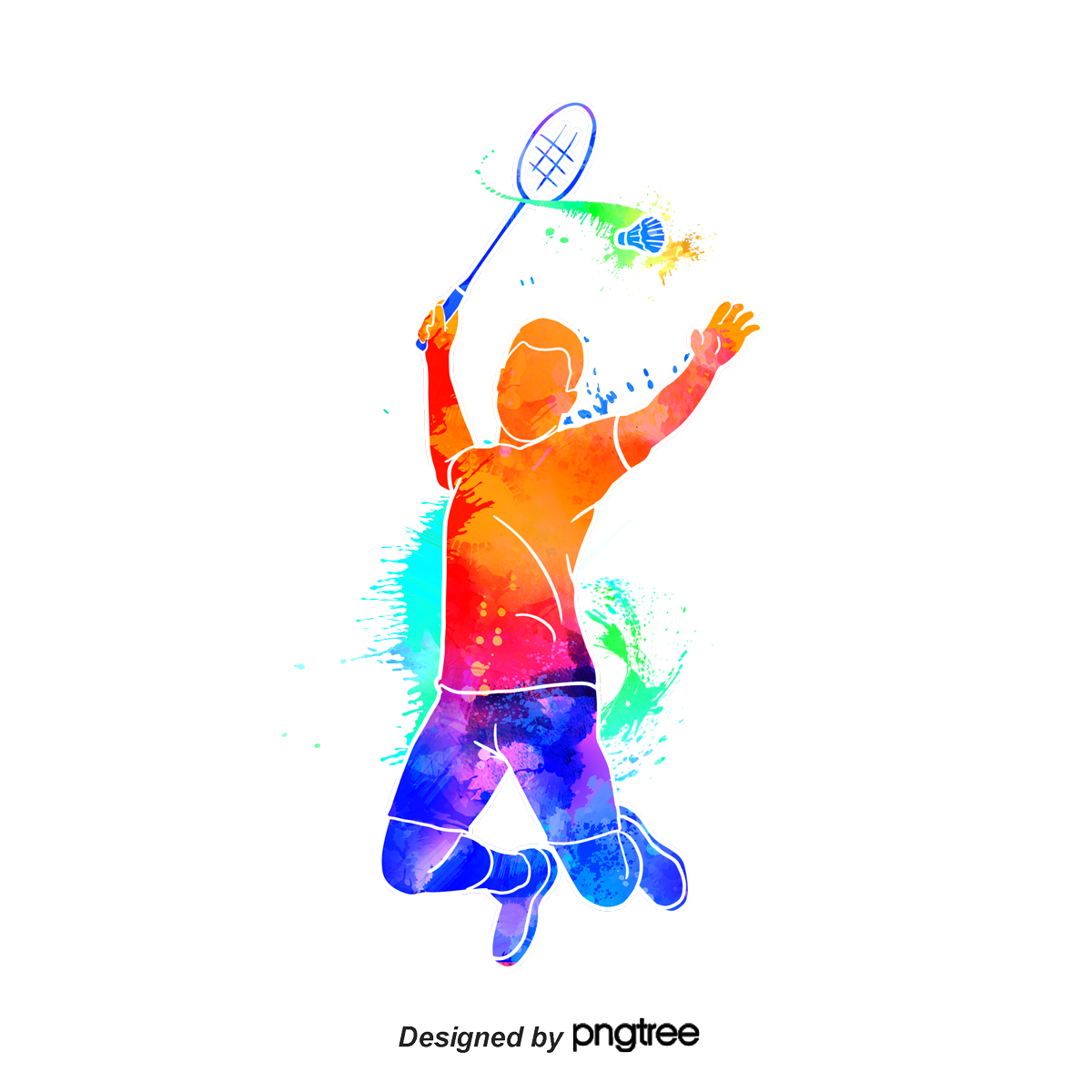 —Pngtree—creative badminton player brilliant silhouette 4266564