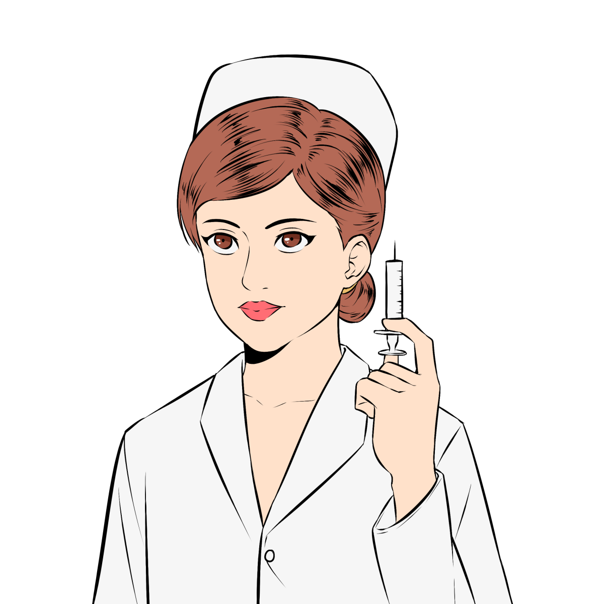 —Pngtree—female nurse pop style syringe 6728241