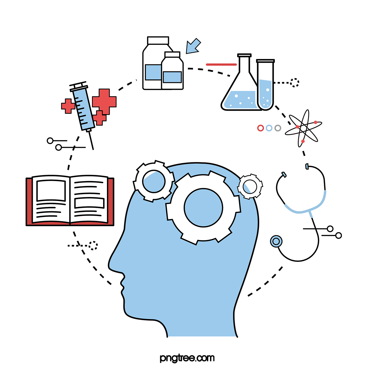 —Pngtree—science education line brain 4943841