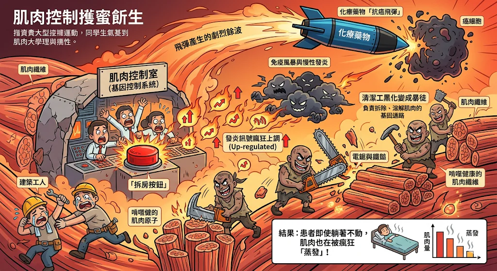 肌肉蒸發危機!化療時,魚油(EPA+DHA)如何化身「肌肉保衛隊」阻斷拆房危機? 1 2026052805009