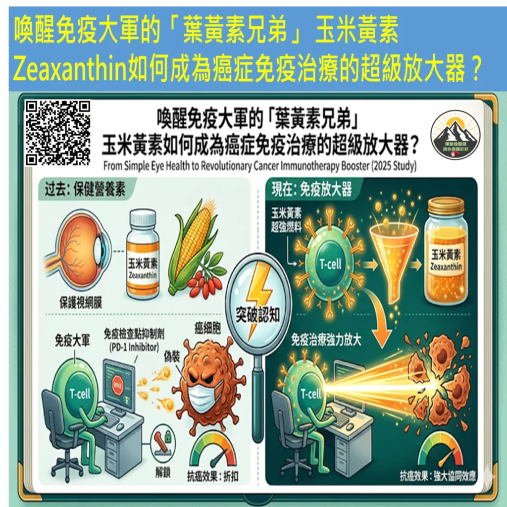 喚醒免疫大軍的「葉黃素兄弟」 玉米黃素Zeaxanthin如何成為癌症免疫治療的超級放大器? 2 2026053105 1