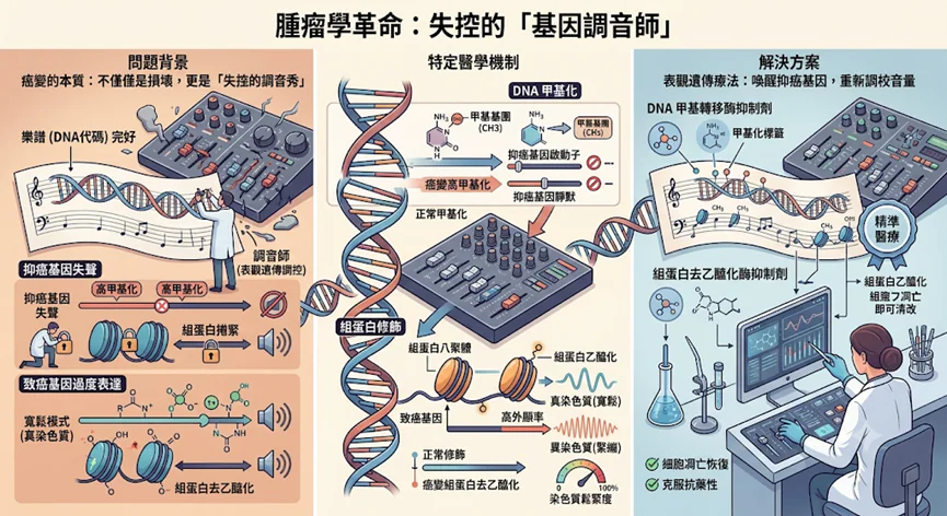 癌症的「基因開關」出錯了?用一場音響調音秀看懂表觀遺傳學 4 0001 35 2