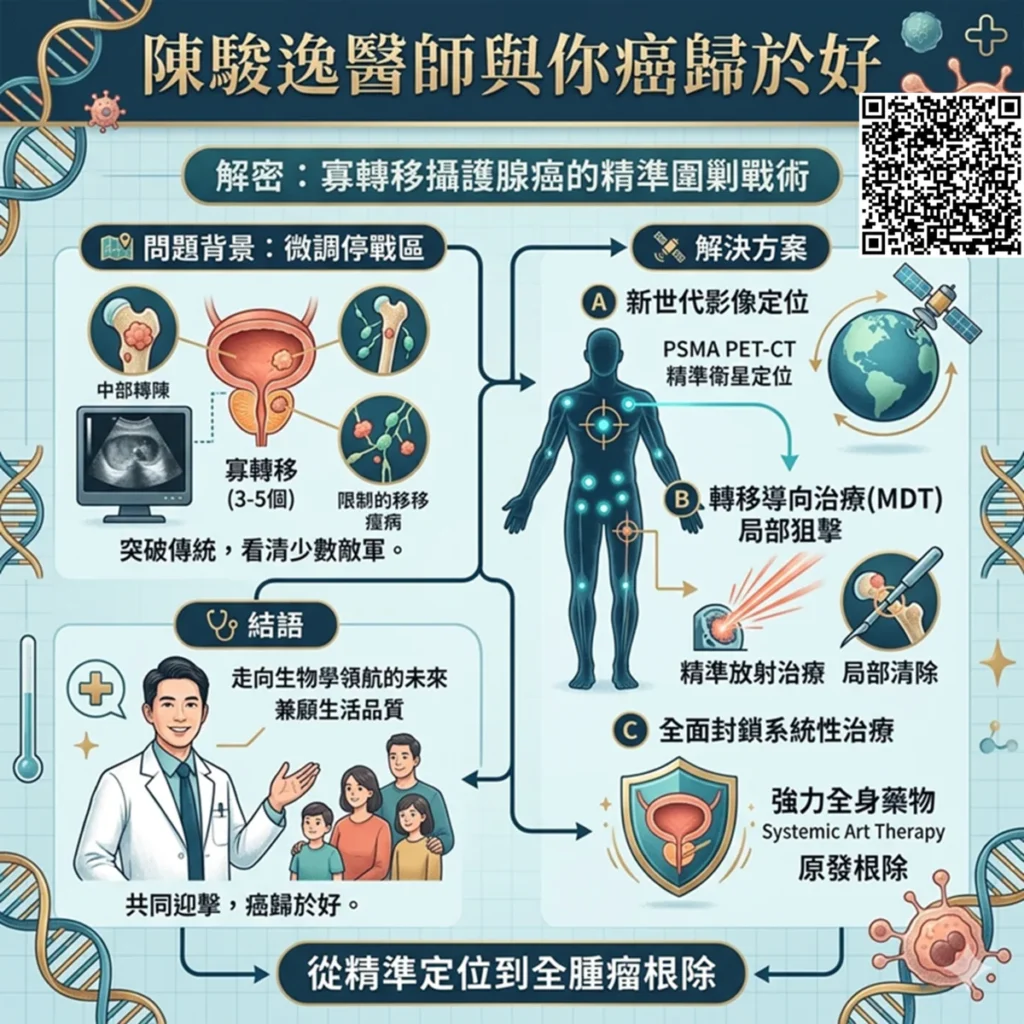 癌症世界的「微調停戰區」:解密寡轉移攝護腺癌的精準圍剿戰術 2 0001 39 1