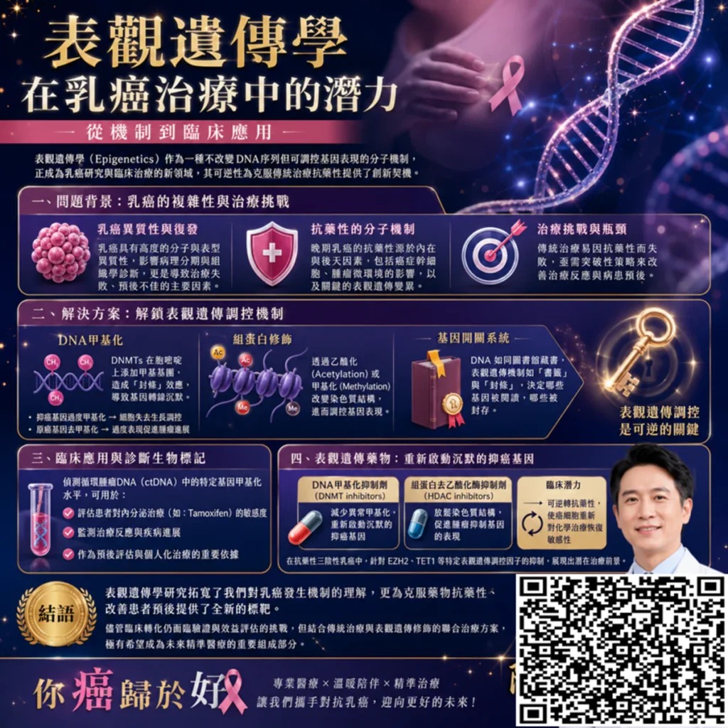 表觀遺傳學在乳癌治療中的潛力:從機制到臨床應用 2 0001 6 2