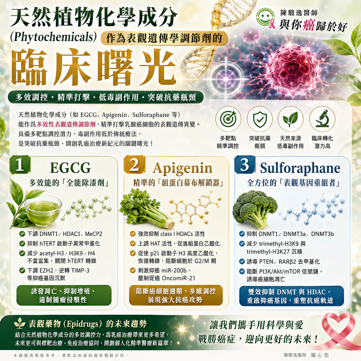 撥亂反正的「基因交響樂」:利用植物化學成分重塑乳癌表觀遺傳調控的臨床新視野 2 0003 9