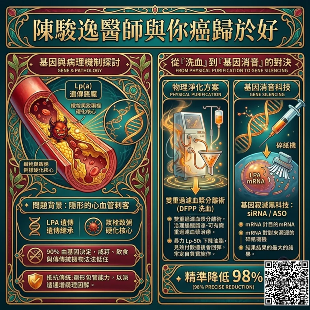 揭密 Lp(a) 遺傳惡魔:從「洗血」到「基因消音」的終極對決 2 0006 1
