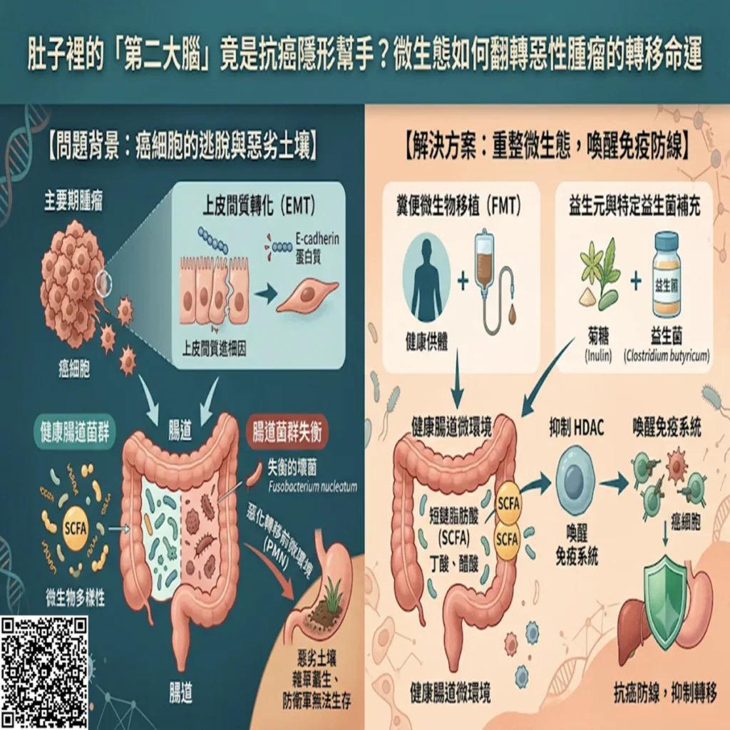 肚子裡的「第二大腦」竟是抗癌隱形幫手?腸道益生菌如何翻轉癌症的轉移厄運 2 圖片1 2
