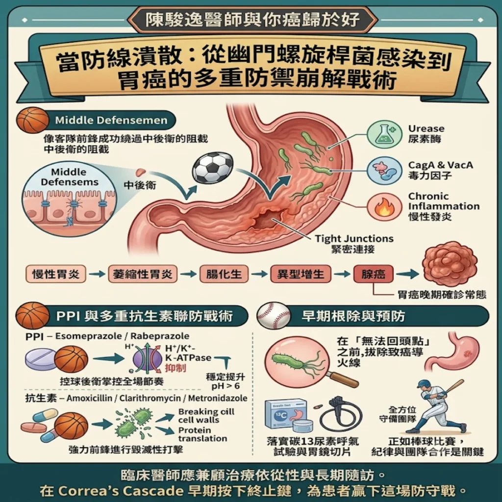 當防線潰散:從幽門螺旋桿菌感染到胃癌的多重防禦崩解戰術 2 0008 33