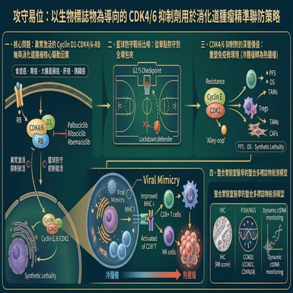 攻守易位:以生物標誌物為導向的 CDK4/6 抑制劑用於消化道腫瘤精準聯防策略 2 0010 15