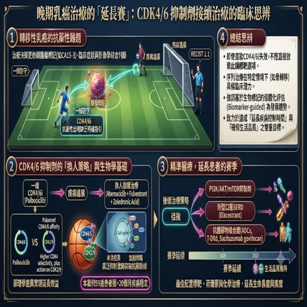 晚期乳癌治療的「延長賽」:CDK4/6 抑制劑接續治療的臨床思辨 2 0011 5