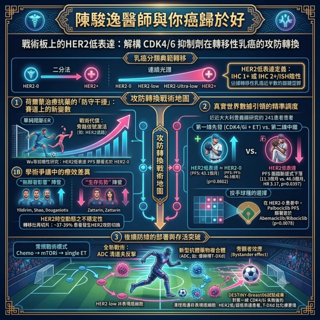 戰術板上的HER2低表達:解構 CDK4/6 抑制劑在轉移性乳癌的攻防轉換 2 0012 14