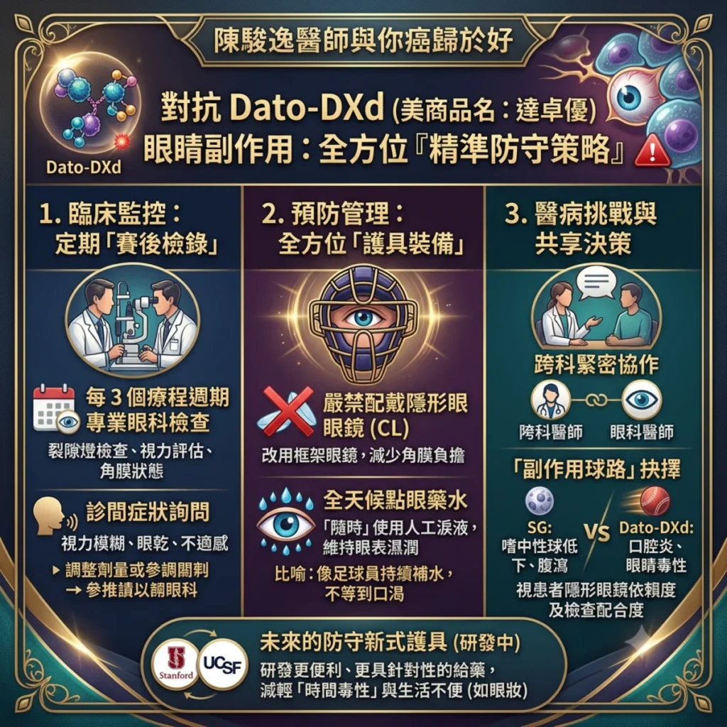 Datopotamab Deruxtecan (Dato-DXd,商品名為 Datroway / 達卓優) 的眼睛副作用在臨床上該如何監控與預防? 2 0019 2