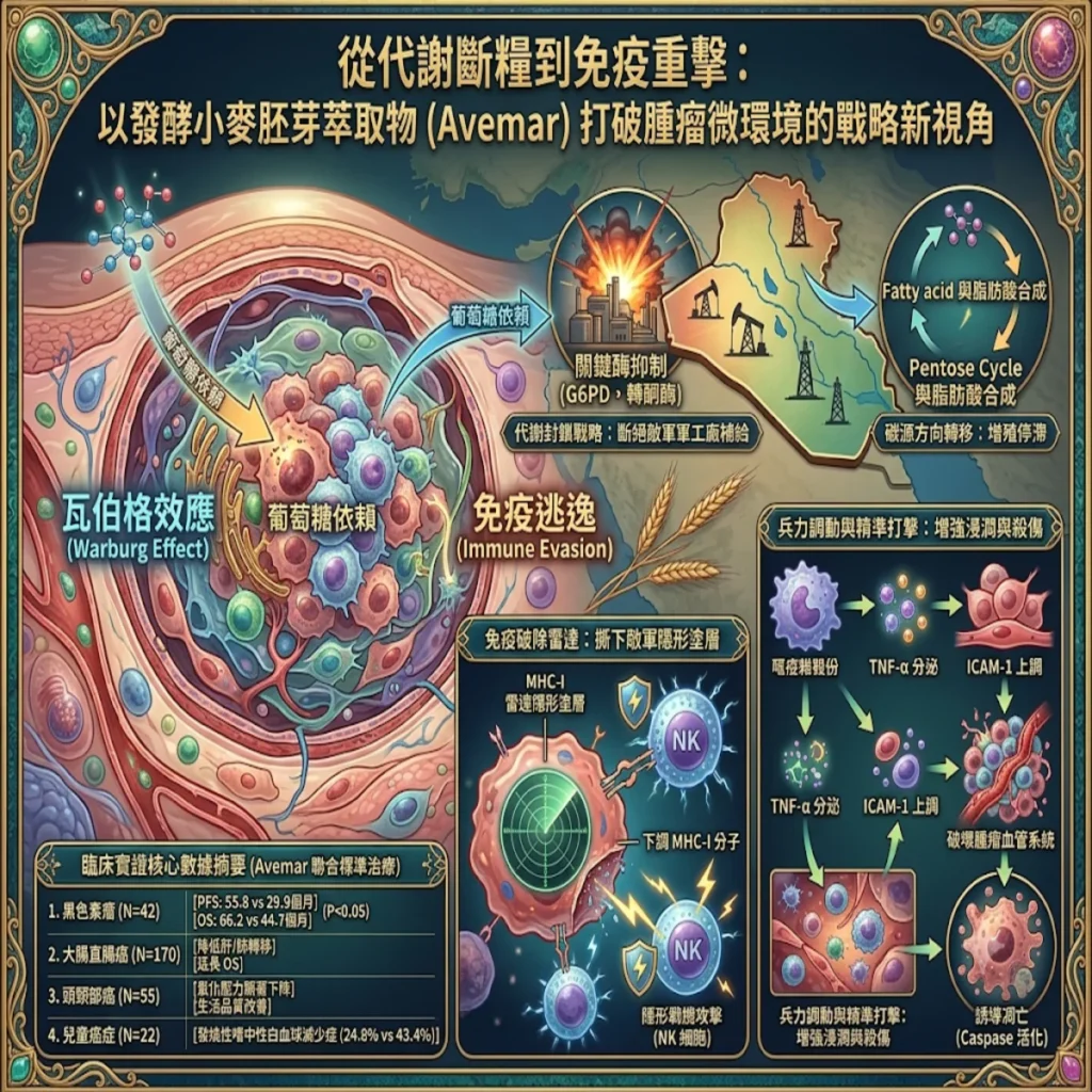 從癌症代謝斷糧到免疫重擊:以發酵小麥胚芽萃取物(Avemar)打破腫瘤微環境的戰略新視角 2 0019 26