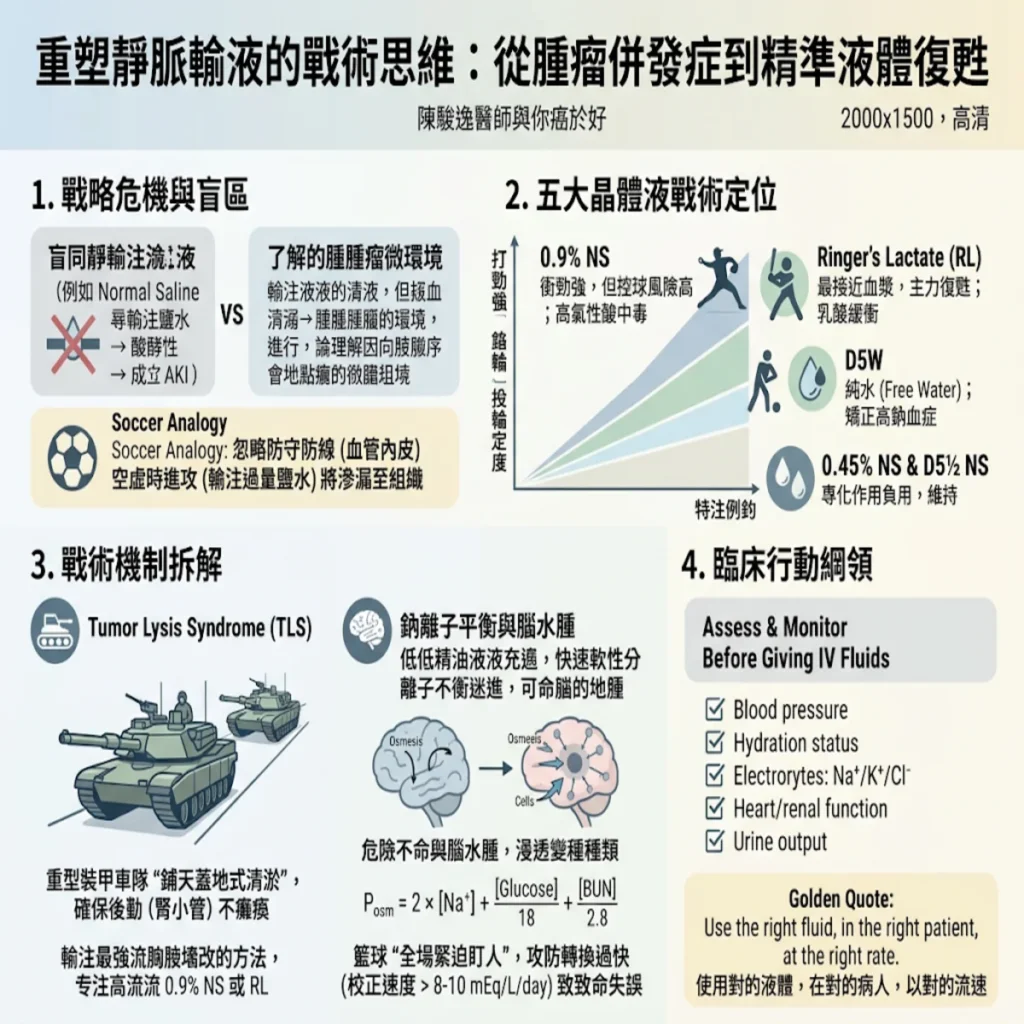 重塑靜脈輸液的戰略思維:從腫瘤併發症到精準液體復甦的微觀戰場 2 00001 30
