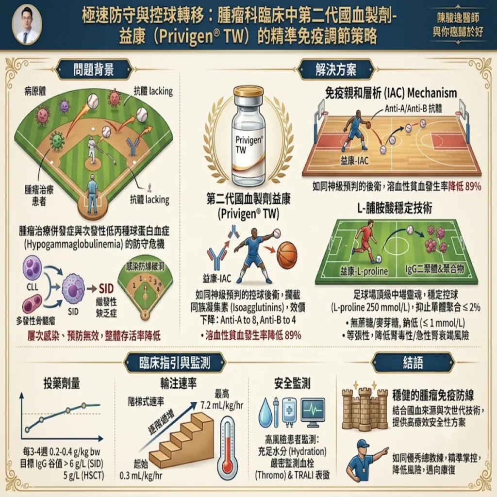 極速防守與控球轉移:腫瘤科臨床中第二代國血製劑-益康(Privigen® TW)的精準免疫調節策略 2 0001 48