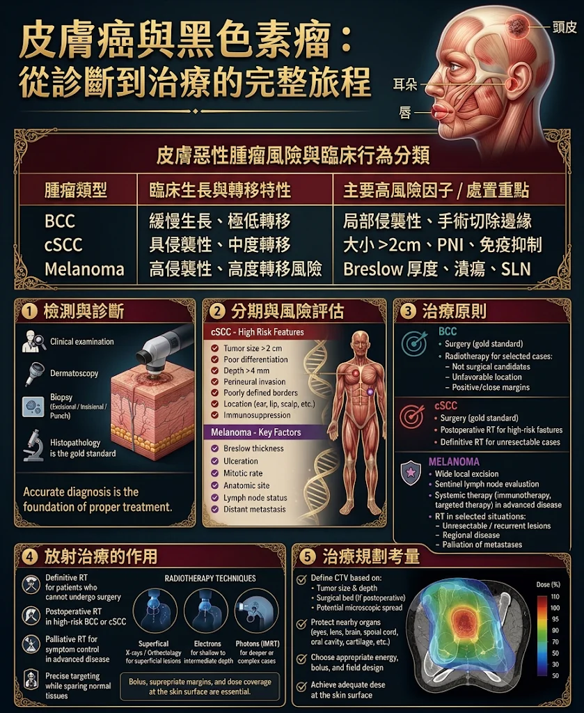跨越皮膚惡性腫瘤的防禦陣線:從精準分期到放射治療精細部署的臨床實務指南 1 0019 10