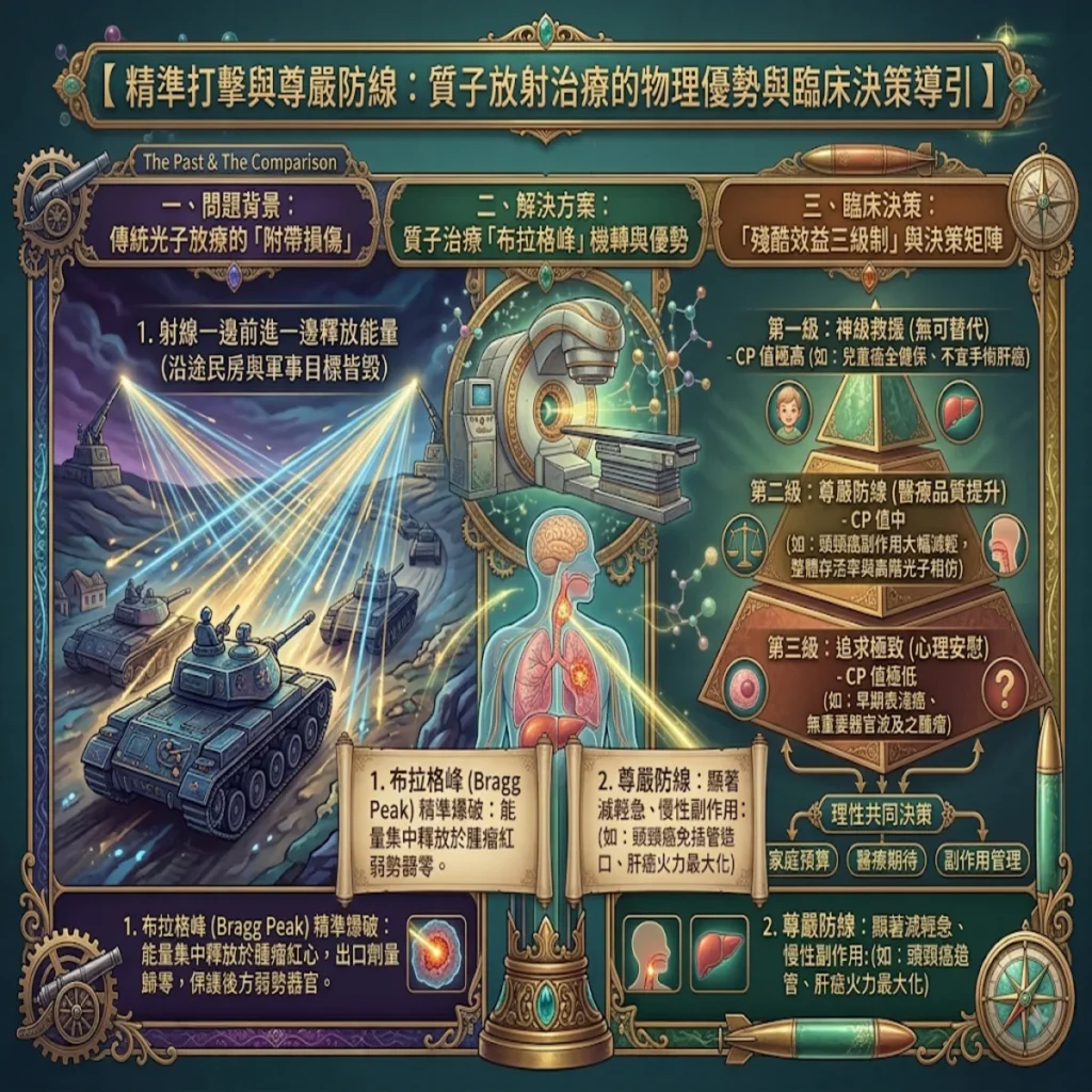 精準打擊與尊嚴防線:質子放射治療的物理優勢、臨床分級與醫病決策 2 0019 53