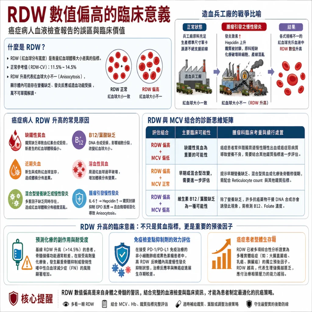 癌症病人血液檢查報告的誤區 RDW數值偏高的臨床意義? 2 0019 92