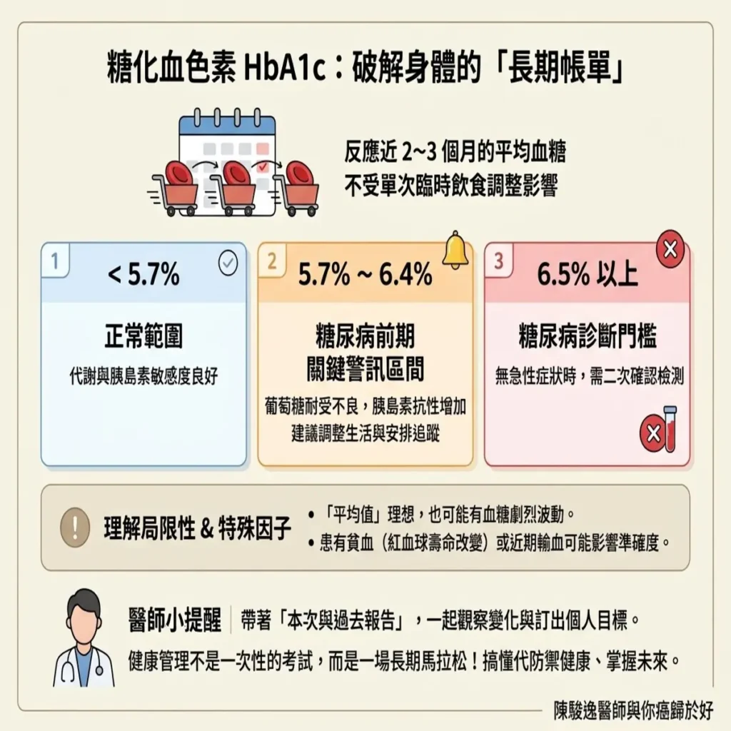 破解身體的「長期帳單」:醫師帶你看懂糖化血紅素(HbA1c)與血糖機制的祕密 4 0001 2