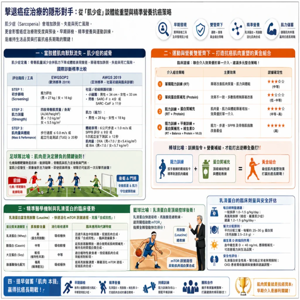 擊退癌症治療的隱形對手:從「肌少症」(Sarcopenia)談體能重塑與精準營養抗癌策略 2 0020 2