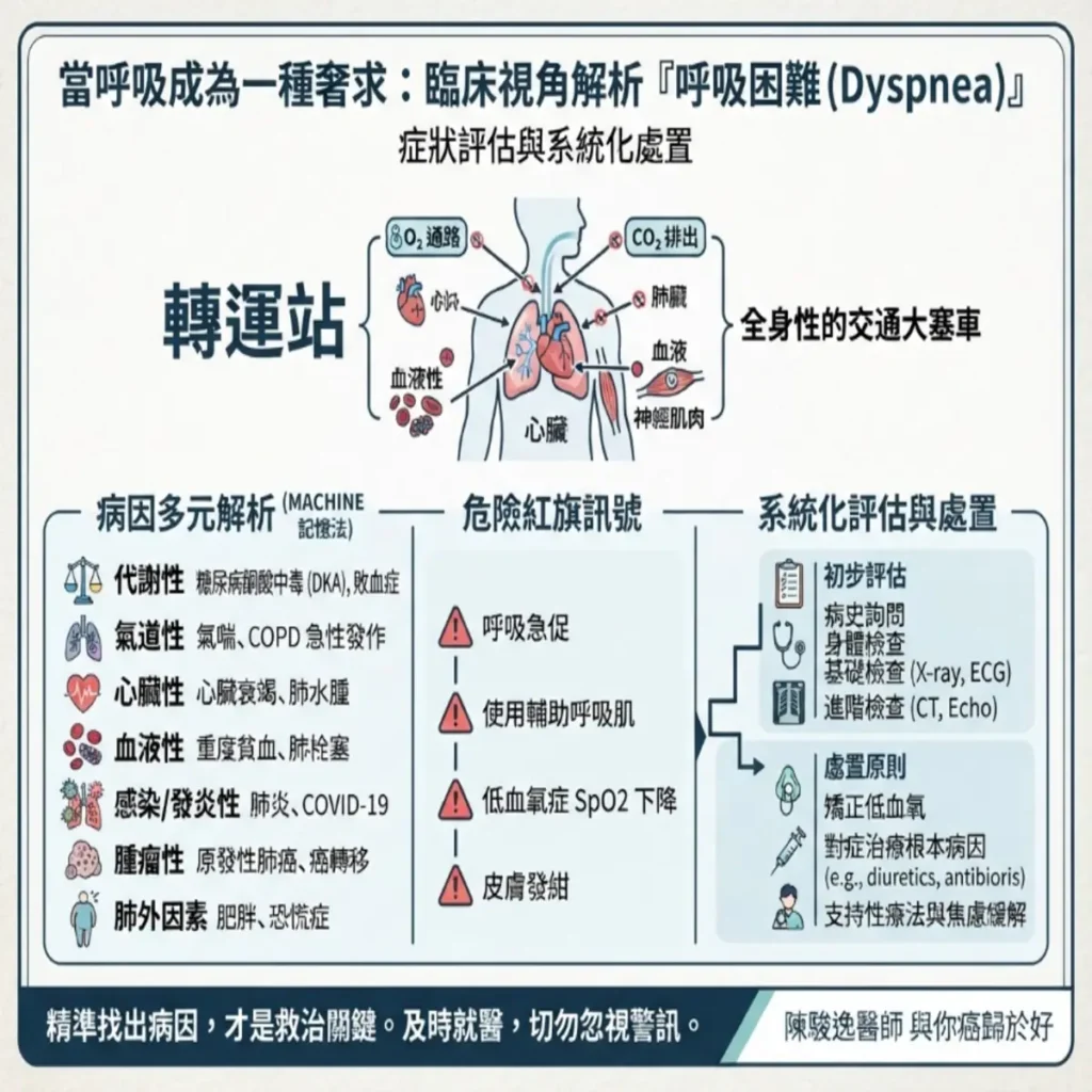 當呼吸成為一種奢求:從臨床視角解析「呼吸困難(Dyspnea)」的病因與系統化處置 2 00001 2 1