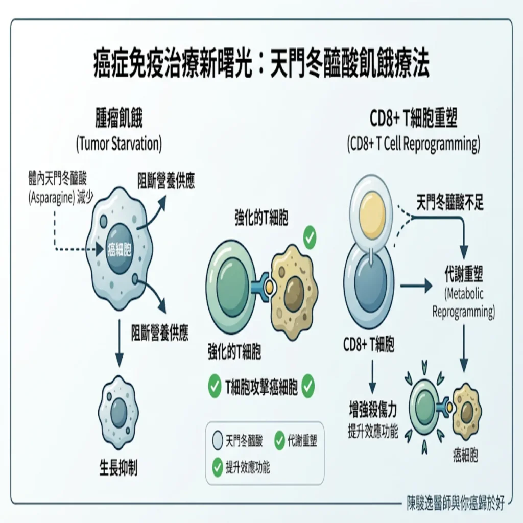 癌症免疫治療新曙光:天門冬醯酸「飢餓療法」如何喚醒T細胞,破除抗藥性困境? 2 00022 27