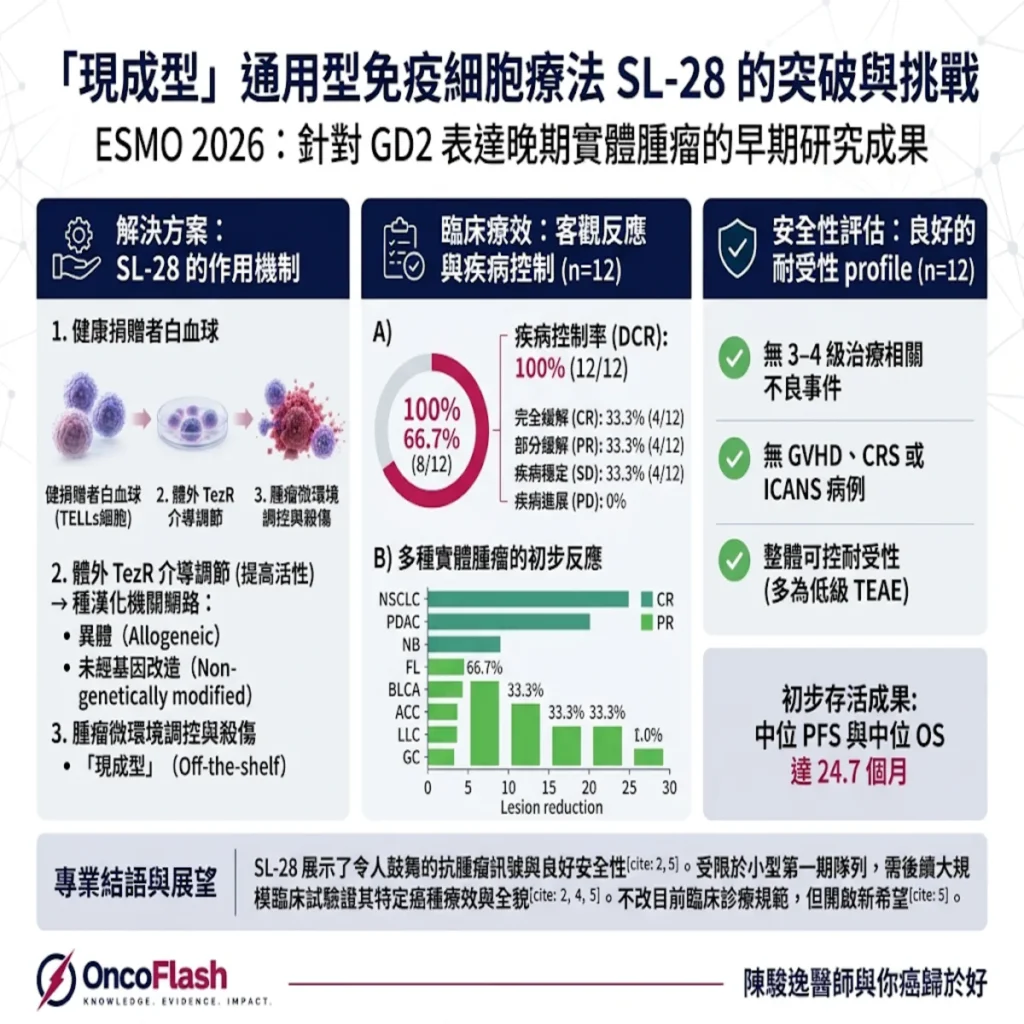 實體癌症的免疫細胞治療曙光:從 ESMO 2026 看通用型細胞療法 SL-28 的突破與挑戰 2 00022 82