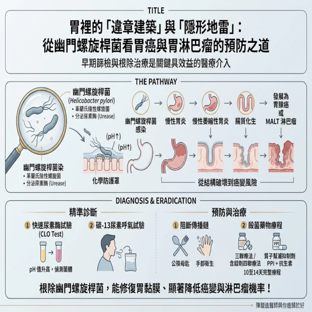 胃裡的「違章建築」與「隱形地雷」:從幽門螺旋桿菌看胃癌與胃淋巴瘤的預防之道 2 0021 2026 10 08T142957.596